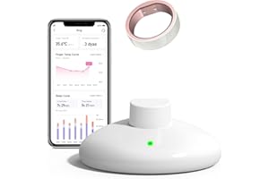 femometer Smart Ring Gen 1, Ovulation, Cycle and Sleep Tracker, Wearable Finger Temperature Monitoring Sensor with App Auto-Sync, Period and Sleep Analysis, Rechargeable and Waterproof Size8