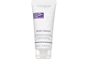 Vitabay MSM Crème Extra Forte 99.9% Les soins naturels de la peau au MSM avec du soufre organique protègent, Nourries And Regenerates (MSM cream)(100ml (pack of 1))