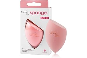 Sminksvamp blender – För flytande & krämig foundation, rouge & puder – Jämn applicering & full täckning – Tvättbar, latexfri