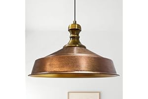 Bamyum Knob Luminaires suspendus industriels cuivre 40 cm Lampe salon E26, suspension cuisine vintage