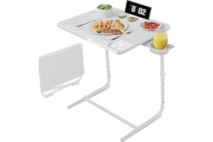 NUTIKAS Adjustable TV Tray Black Dinner - White