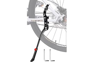 DIAOCARE Cavalletto per Bici Cavalletti per 24"- 29" Bicicletta Regolabile Lega Biciclette Cavalletto Laterale Bici con Piede in Gomma per MTB Bici da Strada Biciclette Pieghevoli Antiscivolo