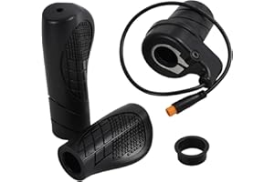 BTFO FT76X Halbdreh-Gasgriff-Set, Schwarzer Wasserdichter Halbdrehgriff 12V-72V für Elektrofahrrad-Mountainbike-Umrüstsatz