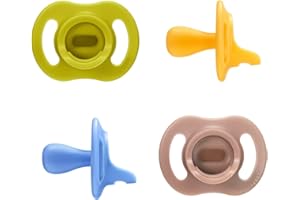 Tommee Tippee Ultra-Light StayPut Dummy, 6-18m, 4-Pack, One-Piece Silicone Soother