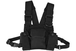 SOCOBETA Chest Pack Walkie-Talkie Housse de Transport Radios bidirectionnelles Poche de Poitrine Sac Universel réglable Mains Libres
