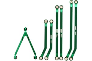 INJORA CNC Maillons Dégagement élevé Aluminium Maillons de Châssis pour 1/24 RC Axial SCX24 Gladiator (Vert)