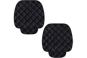 ALI2 2 pezzi cuscino per auto in velluto, copri sedile auto, copri sedile auto, copri sedile auto comfort, copri sedile auto universale, protezione sedile auto anteriore, nero