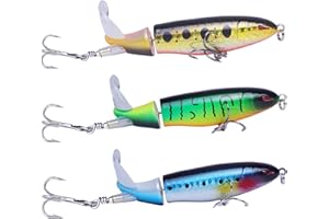 PYUYAN 3 Piezas Cebo Artificial de Pesca Con 6 Anzuelos, Señuelo Biónico Blando Para Lubina en Agua Dulce - Pesca Recreativa