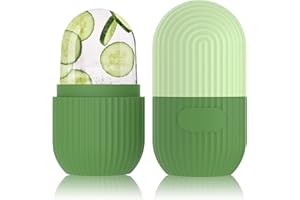 GeeRic Rodillo Facial De Hielo,Ice Roller Rodillo de Cara de Hielo de Silicona para Aliviar Ojos Hinchados, Ayuda a Reducir Los Poros, Aliviar el Dolor, masaje, Refrescarse en Verano,Verde