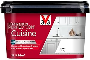 V33 Peinture de rénovation cuisine, Rénovation perfection Blanc satin 2L