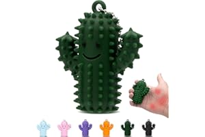 KOVSGQ Sensorik Spielzeug für Erwachsene Kaktus Fidget Toys Schlüsselanhänger Sensorisches Spielzeug Adhs Spielzeugs Spiky Grippie Stim Keychain Pain Fidget Toys für Stressabbau und Fokus (Grün)