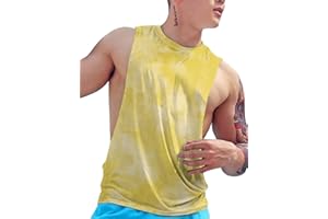 GYMAPE Hombre Sisa Baja Secado Rápido Camiseta Sin Mangas para Culturismo De Entrenamiento Camisas Musculosas Sin Mangas