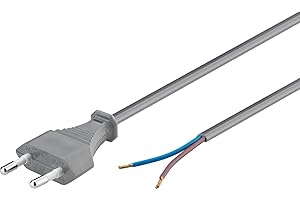 GOOBAY Wentronic cordon d'alimentation (fiche Euro à extrémités dénudées) 1,5 m gris (Import Allemagne)