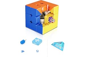 Moyu Super RS3M Magic Cube, 3 x 3 Magic Cube, profesjonalna kostka 3 x 3, bez naklejki, magnetyczna kostka, prezent dla Speed Cuber (wersja magnetyczna)