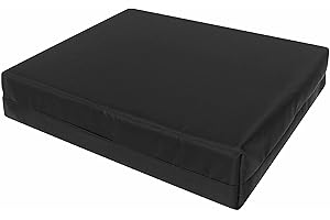 Top Style Collection Garden Seat Pads Garden Seat Cushions Waterproof Outdoor Seat Cushions Rattan Cushions Chair Seat Pads Garden Patio Chair Cushions (50cm x 50cm x 7cm, Black)