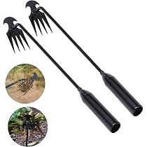 Râteau Jardin Métal Mineatig 4/5/6/7 Dents - Acier Carbone Pour Désherbage, Déchaumage