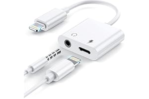 UCGOU [Apple MFl Certified] iPhone Headphone Adapter and Charging, 2in1 Lightning to 3.5 mm Aux Audio Headphone Connector Jack Dongle Adapter Compatible with iPhone 14/13/12/11/Xs/XR/X/8/7 Supports all iOS