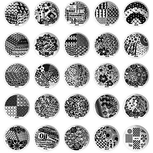 NALATI **Frühling Liebe** Stamping Set Nagel Kunst DIY Stempelschablonen Bildstempel Schablone Metallplatten Nagel Tattoo Scraper Tool - 2