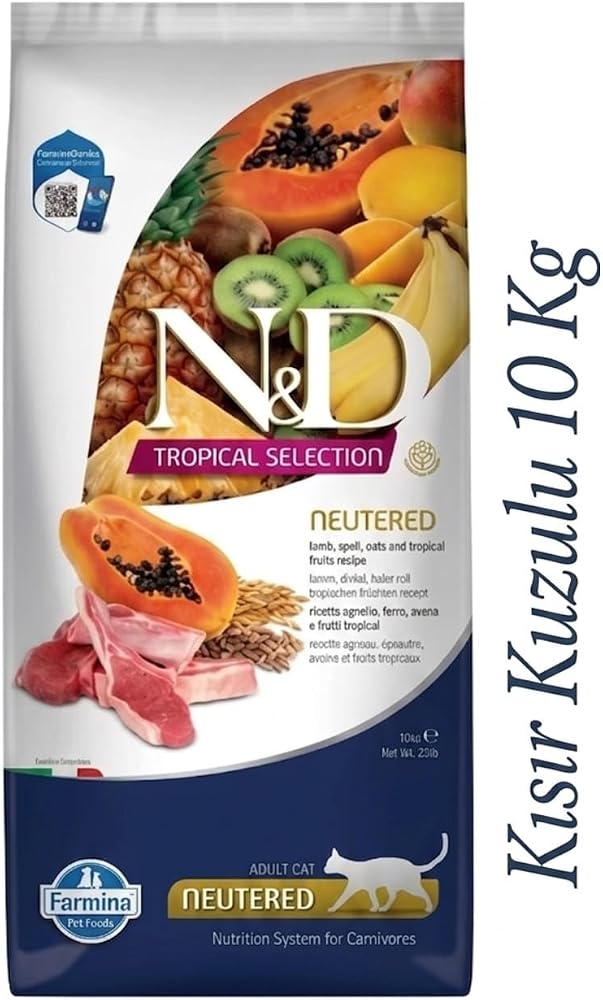 ND N&D Tropical Selection Kuzu Etli ve Tropikal Meyveli Kısırlaştırılmış Kedi Maması 10 Kg