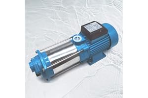 AOHUADA Edelstahl Kreiselpumpe 9.8/10/11 bar 1300/2200/2500 Watt Hauswasserwerk Gartenpumpe Wasserpumpe, Strahlwasserpumpe Jetpumpe, für Gärten, Hotels, Cafeterien, Fabriken usw (2200, Watt)