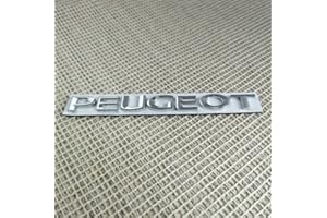 LLWQUANZSS Autocollant Décoration Coffre Arrière de Voiture, Autocollant D'emblème D'insigne, Accessoires Extérieurs Modification, Pour Peugeot 3008 308 2008 208 408 4008 GT 5008 307 508 206 207 301,silver