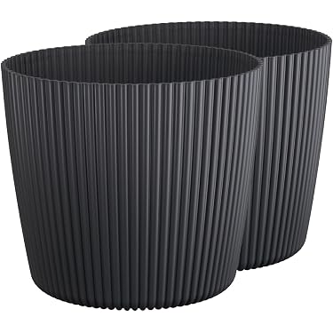 KAHEAUM Blumentöpfe 15,2 Cm – 5 Stück, Kunststoff Mit Drainagelöchern & Untersetzern, Für Sukkulenten & Kräuter