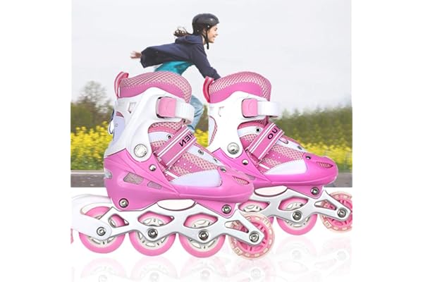 Rollers en Ligne pour Enfants, Patins à roulettes, Rollers pour Enfant, Taille Ajustable
