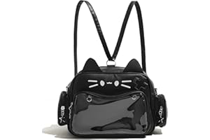 HuiYStar Sac à dos Ita Kawaii,Sac à Bandoulière en Forme de Chat Mignon Polyvalent avec Présentoir à épingles et Insert