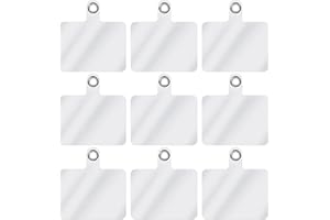 TBOC Patchs Accessoires de Remplacement pour Tour de Cour Coque Telephone Portable [9 UNITÉS] Couleur [TRANSPARENT] Holder Porte Pochette Cordon Laniere Téléphone Attache Collier Smartphone Accessoire