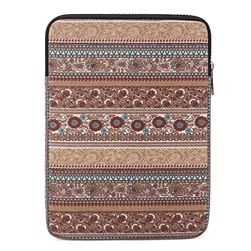 DOMISO 10 zoll Tablette Sleeve H  lle Tasche Canvas Fabric Flower Pattern Abdeckung f  r 2017 New 9 7  iPad   iPad Pro   10 5    iPad Pro   10 6  Sams