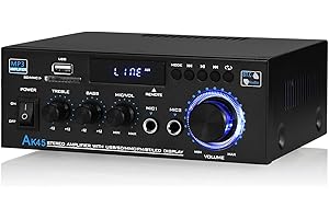 Nobsound Bluetooth Amplifier 2.0-Channel Amplifier Stereo Receiver Car Amp MIC SD/USB Player FM Radio Karaoke for Home/Car Speaker