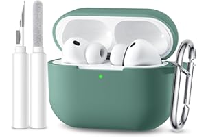 Maledan Kompatybilny z etui AirPods Pro 3 Case - Odporny na wstrząsy miękki silikonowy futerał ochronny do etui Apple AirPods Pro 3 Generation z zestawem do czyszczenia i karabińczykiem [Widoczna
