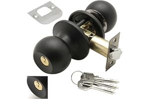 WOLFPACK LINEA PROFESIONAL - Pomo Puerta Con Llave Ambos Lados Negro