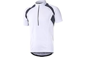 BERGRISAR Koszulka rowerowa z zamkiem błyskawicznym do połowy męska koszulka rowerowa z krótkim rękawem oddychająca szybkoschnąca koszulka MTB BG060