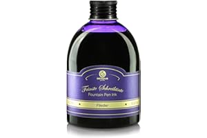 OCTOPUS Atrament do pióra wiecznego w praktycznej butelce do wielokrotnego napełniania, atrament do kaligrafii w kolorze liliowym, 250 ml