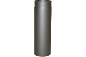 Kamino-Flam Tuyau de Poêle Ø 150 mm, Tube Droit pour Conduit de Fumée en Acier Laqué Senotherm, Conduit de Cheminée Longueur env. 500 mm, Tuyau de Raccordement Testé EN-1856-2, Gris