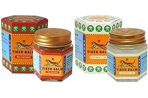 TIGER NATURAL BALM NaturalBalm - Lote de bálsamo de tigre, 19 g, rojo y blanco
