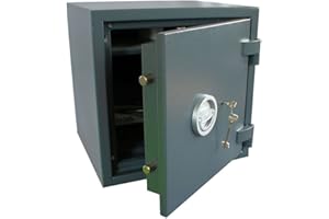 HEUNERT Kurzwaffenschrank Pistolenschrank Klasse Grad N/0 Stufe 0 EN1143-1 Waffenschrank Safe Kurzwaffentresor Tresor (Doppelbartschloss)