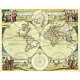 Ein neues mapp der Welt (1702) Leinwand