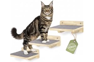 WOOWOOD Mur et escalade pour chat - Lot de 3 escaliers muraux XL