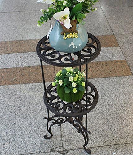 Plant Racks Iron Flower Frame Iron DIY Floor European Cast Iron Flower Pot Frame Flower Rack Shelves Home Hotel Villa Office Flower Rack Ornaments Strong bearing capacity ( Size : 66.5cm )
