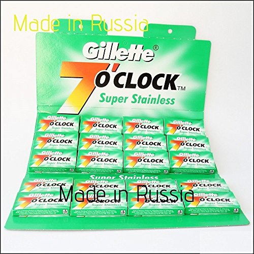 100 7 O'clock Super Stainless Double Edge Safety Razor Blades