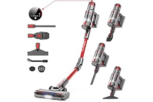 AONUS Bezprzewodowy odkurzacz A9 Pro 42Kpa/500W, bezprzewodowy odkurzacz do miotły,czas działania do 60 minut, składany, szczotka zapobiegająca splątaniu, idealny do sierści zwierząt i dywanów