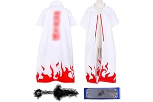 Partymall Namikaze Minatos Disfraz Abrigo para Adultos y Niños Cosplay con Diadema Accesorios Anime Cape Cosplay Accesorios