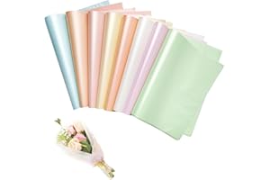 TONAUP 120 Feuilles Papier de Soie Cadeau, 8 Couleurs Larcenciel Papier de Soie 30x21cm Papier de Soie Emballage Métallique Papier de Soie Emballage Coloré Pour Mariage, Fête, Sac, Colis, Pompon