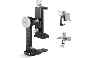 NEEWER Uchwyt do statywu ze stopu aluminium, obracany o 360° uchwyt na telefon z podstawą Arca, kompatybilny z iPhone 15 Pro Max Galaxy S24 Ultra Pixel i smartfonami o szerokości 2,6-4"