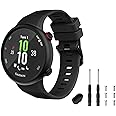 TopPerfekt Strap Compatible with Garmin Forerunner 45, Sport Silicone Wristband Arm Band Replacement Bracelet for Forerunner 45 and Swim 2