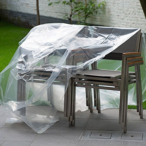 Abdeckplane 2 x 6 m – Stärke 0,1 mm – Malerfolie Schutzplane transparent - 3