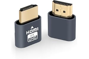 AXFEE HDMI Dummy Plug, 2Pezzi 4K@60Hz 3840x2160 Monitor Virtuale, Emulatore HDMI Wireless Portatile, per notebook, proiettori, TV, computer, monitor