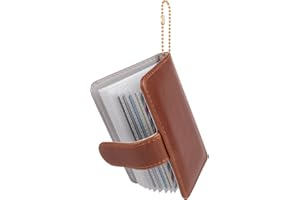 HIYQIN Mini album photo 2x3 pouces avec porte-clés, 28 petits albums de poche - pour photos Instax Mini EVO/12/11/Liplay/41/40/99/SE/9/8/7+ - pour album photo Polaroid 3 pouces (marron)